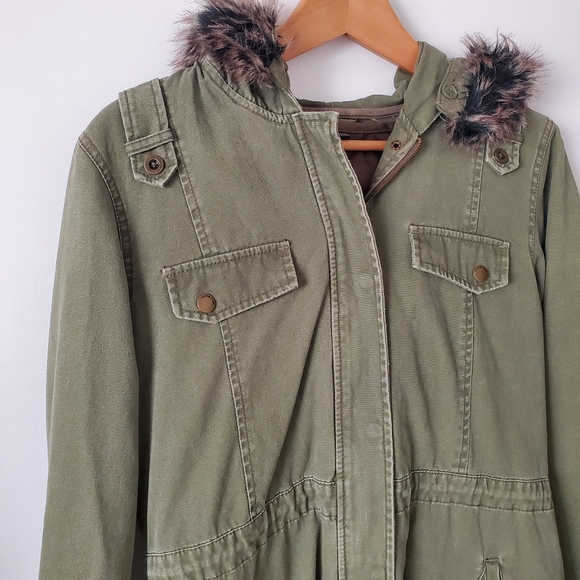 Volcom Scout Army Green Parka Jacket - Picture 2 of 13